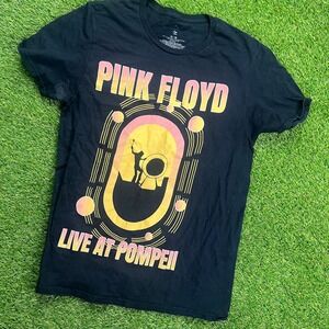Pink Floyd Live at Pompeii Graphic T Shirt‎ Black Size Medium Concert Tour